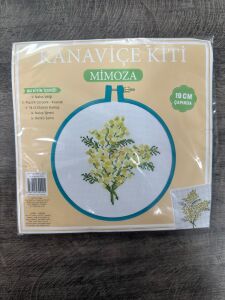 Kanaviçe Kiti 19Cm Çapında no3 mimoza