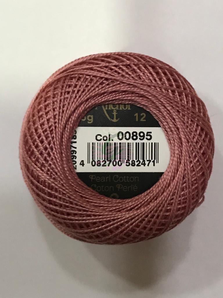 Dmc-Anchor 12 No Cotton Perle Pembe,Kırmızı Tonları 895