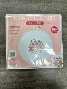 Kanaviçe Kiti 19Cm Çapında no4 güller