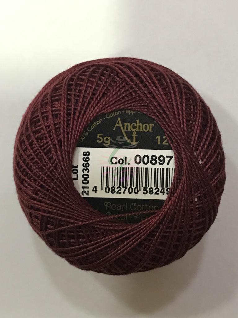 Dmc-Anchor 12 No Cotton Perle Pembe,Kırmızı Tonları 897