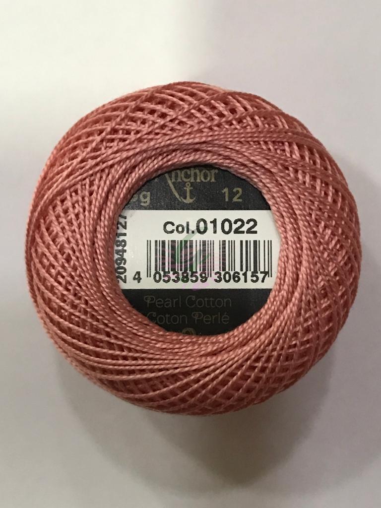 Dmc-Anchor 12 No Cotton Perle Pembe,Kırmızı Tonları 1022
