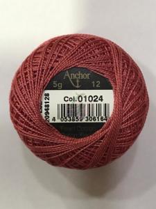 Dmc-Anchor 12 No Cotton Perle Pembe,Kırmızı Tonları 1024