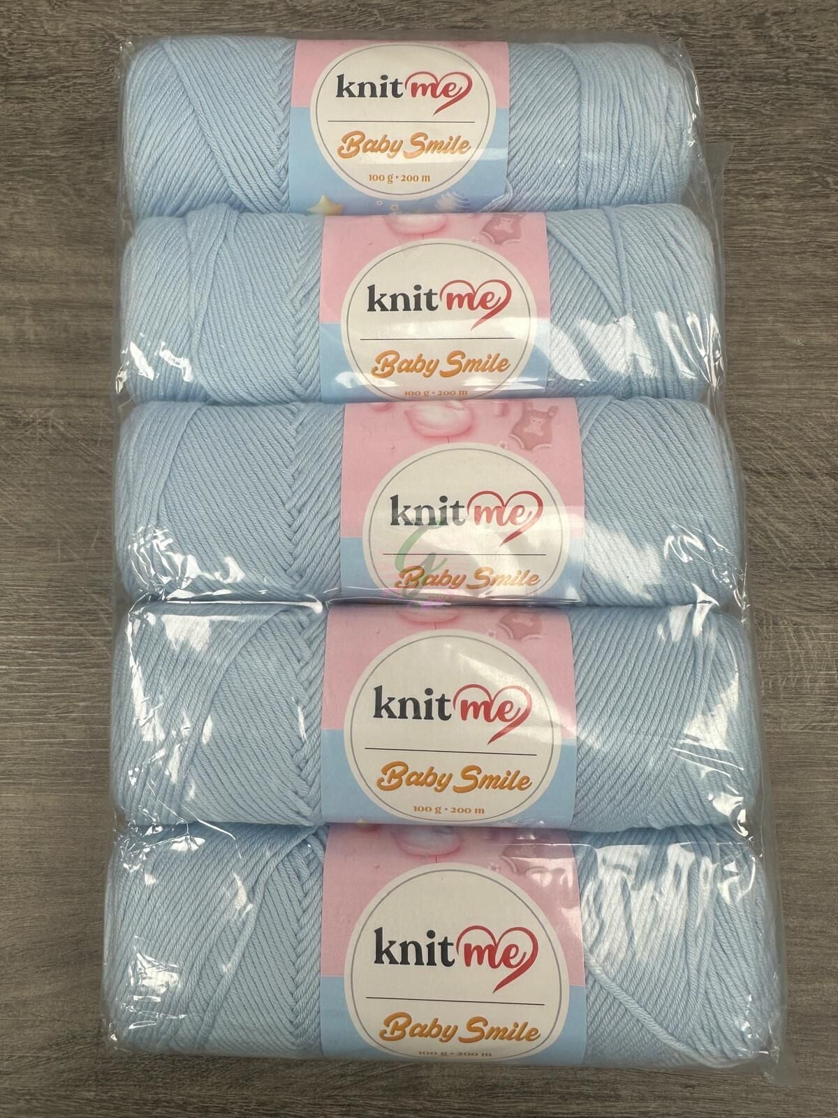 Knit Me Baby Smile (5li Paket olarak satılmaktadır) mavi