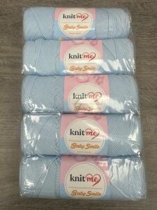 Knit Me Baby Smile (5li Paket olarak satılmaktadır) mavi