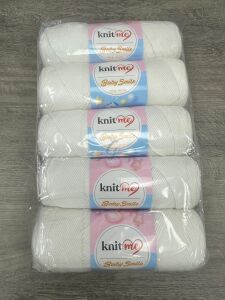 Knit Me Baby Smile (5li Paket olarak satılmaktadır) beyaz