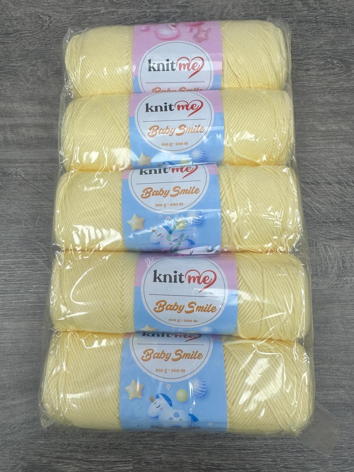 Knit Me Baby Smile (5li Paket olarak satılmaktadır) sarı