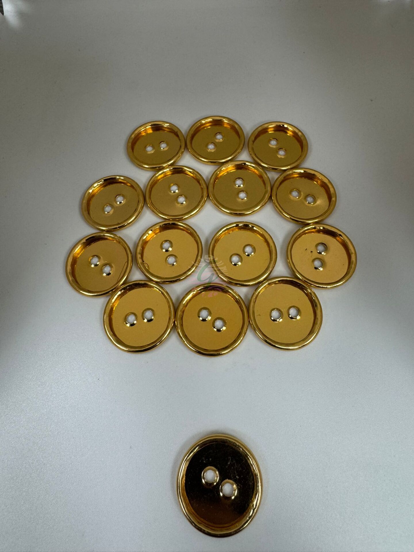 2.5 cm Gold Metal Düğme 15 adet
