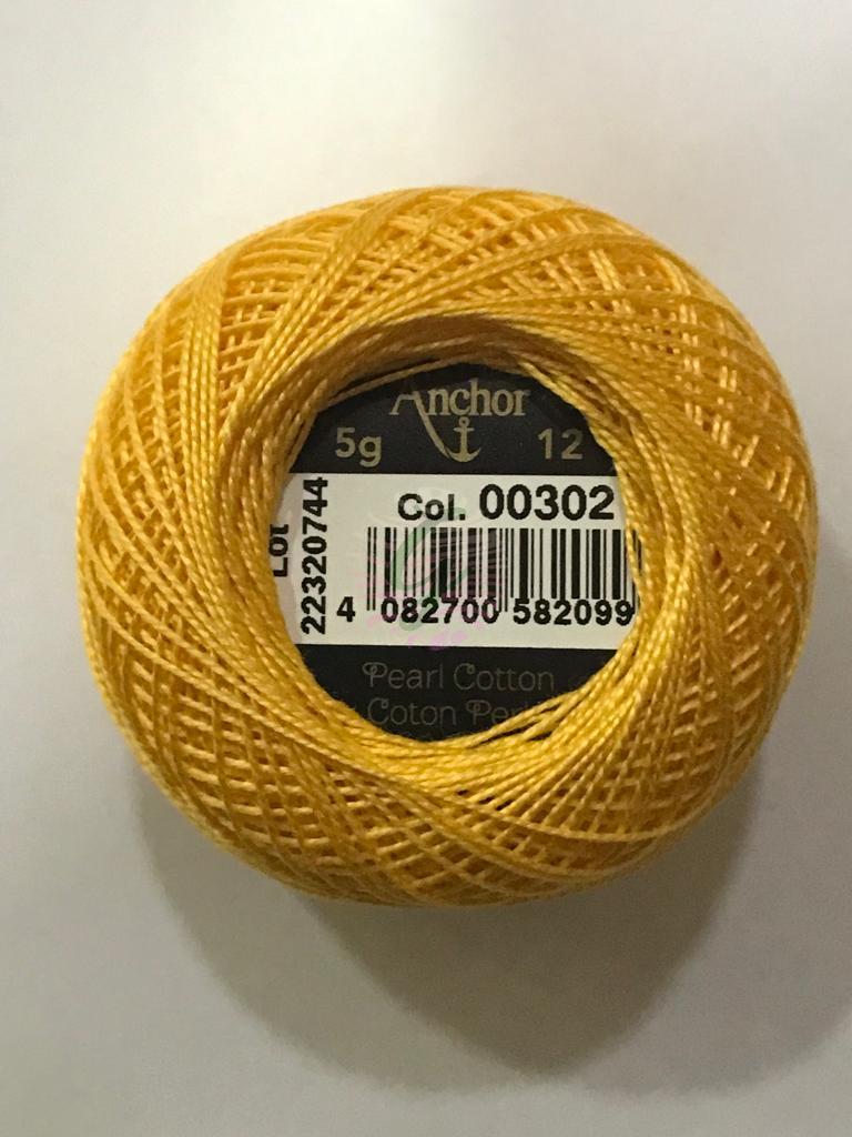 Dmc-Anchor 12 No Cotton Perle Sarı,Kahve,Siyah Tonları 302