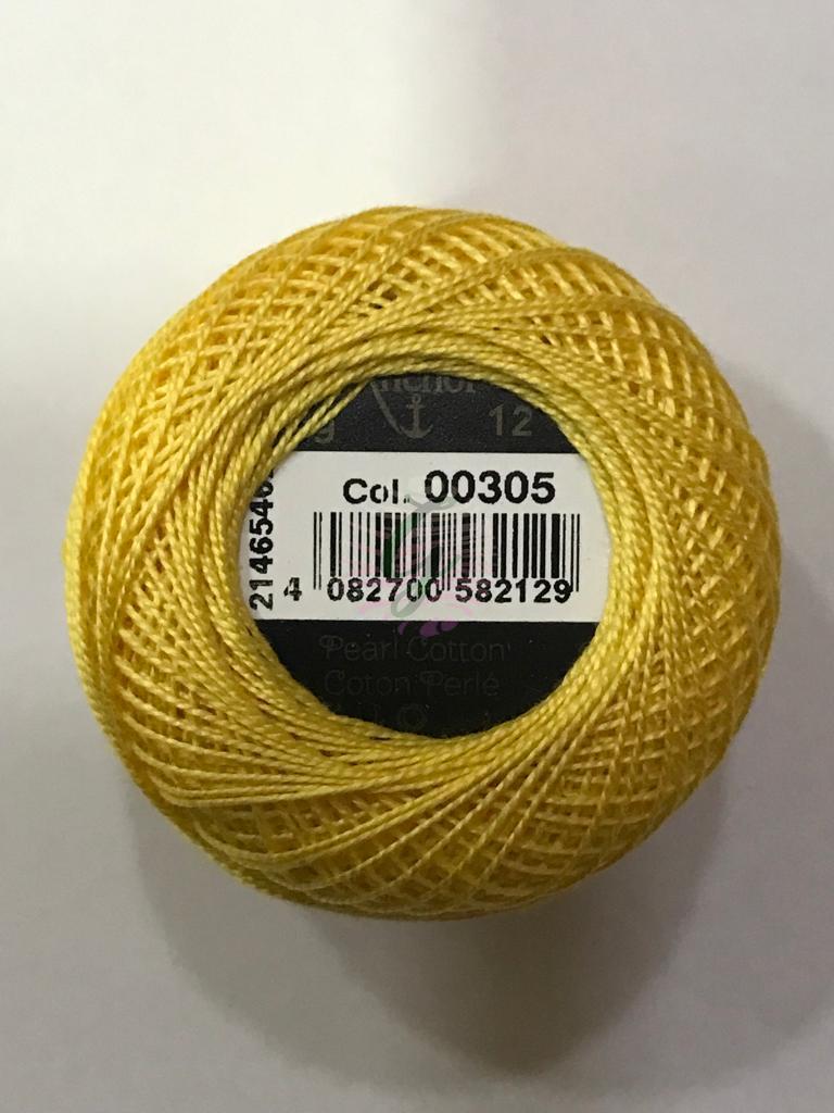 Dmc-Anchor 12 No Cotton Perle Sarı,Kahve,Siyah Tonları 305