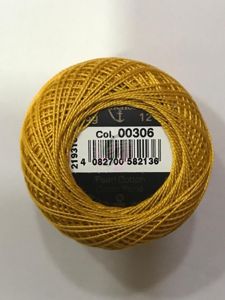 Dmc-Anchor 12 No Cotton Perle Sarı,Kahve,Siyah Tonları 306