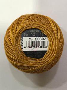Dmc-Anchor 12 No Cotton Perle Sarı,Kahve,Siyah Tonları 307
