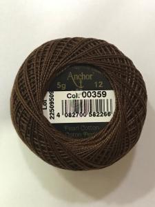 Dmc-Anchor 12 No Cotton Perle Sarı,Kahve,Siyah Tonları 359