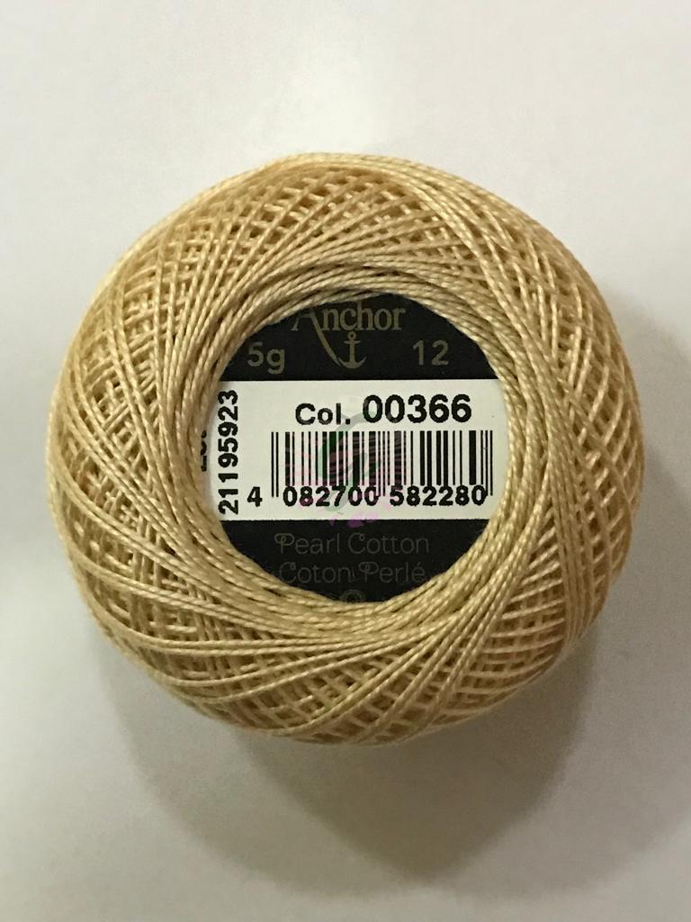 Dmc-Anchor 12 No Cotton Perle Sarı,Kahve,Siyah Tonları 366