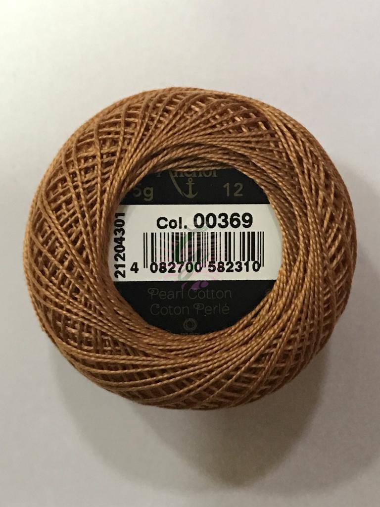 Dmc-Anchor 12 No Cotton Perle Sarı,Kahve,Siyah Tonları 369