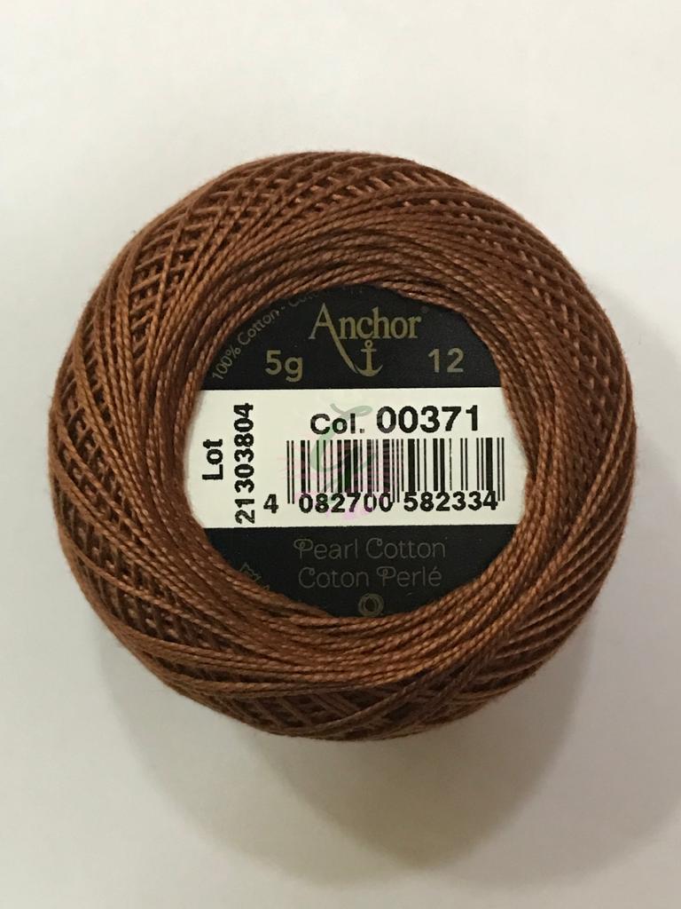 Dmc-Anchor 12 No Cotton Perle Sarı,Kahve,Siyah Tonları 371