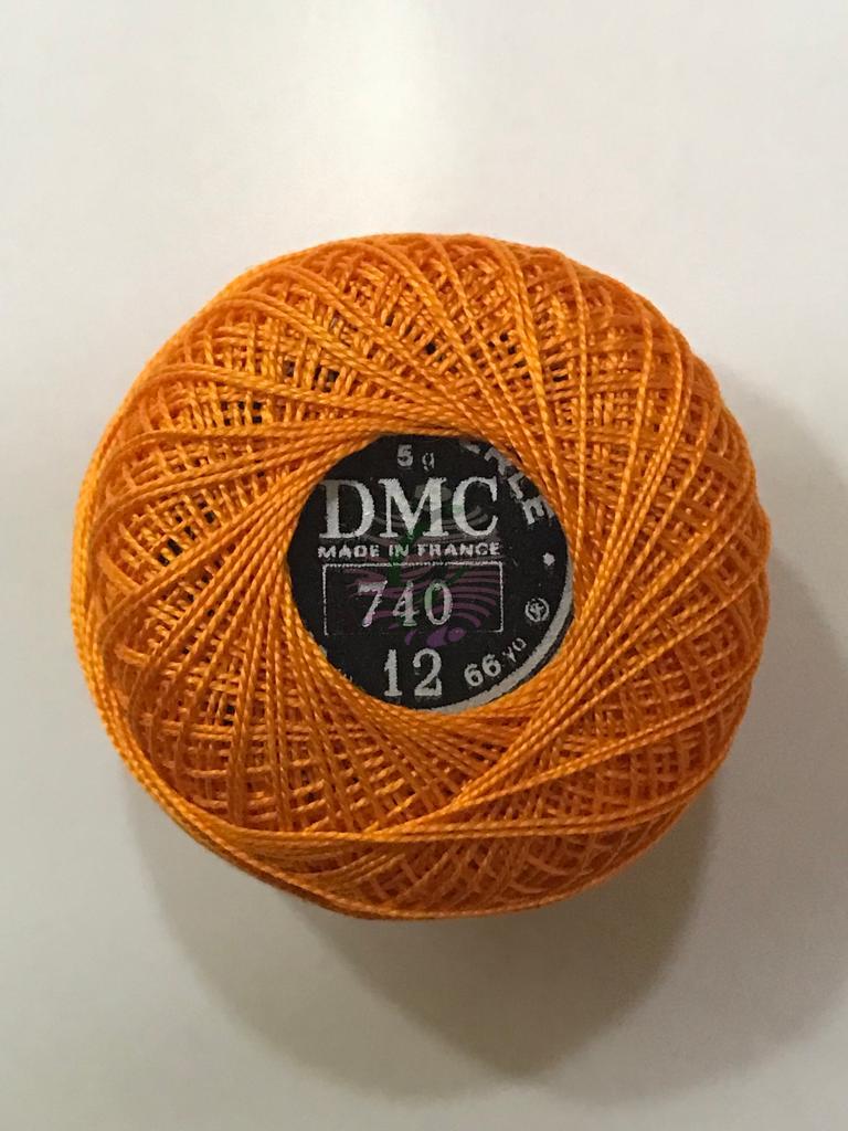 Dmc-Anchor 12 No Cotton Perle Sarı,Kahve,Siyah Tonları 740