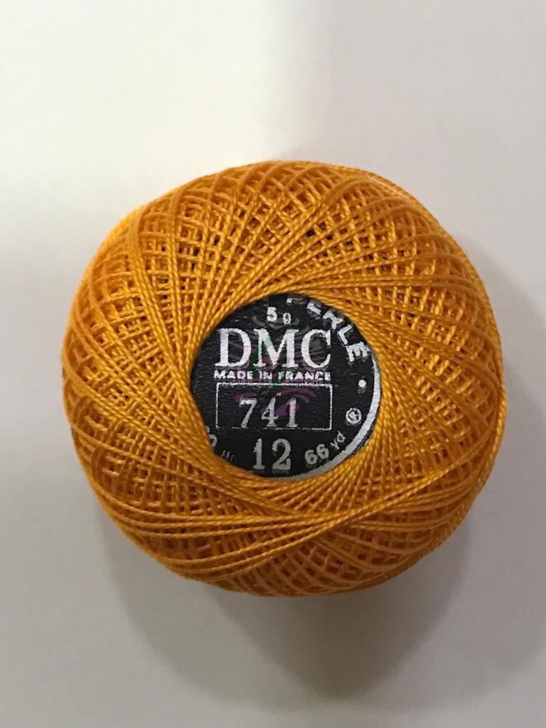 Dmc-Anchor 12 No Cotton Perle Sarı,Kahve,Siyah Tonları 741