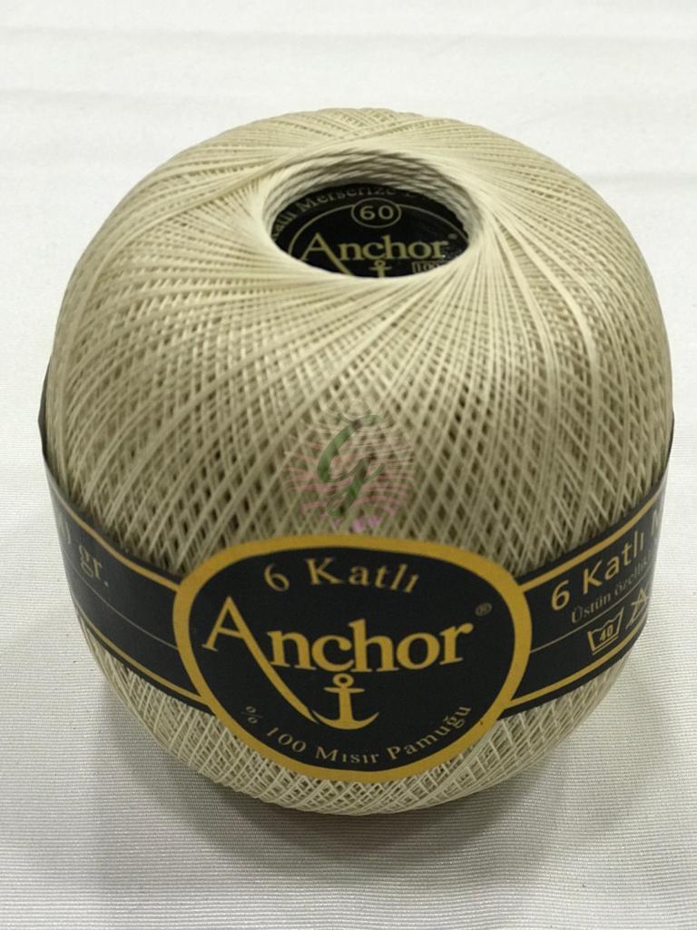 Anchor(Çapa) Dantel İpliği No:60 Naturel Renk(Özel Üretim)