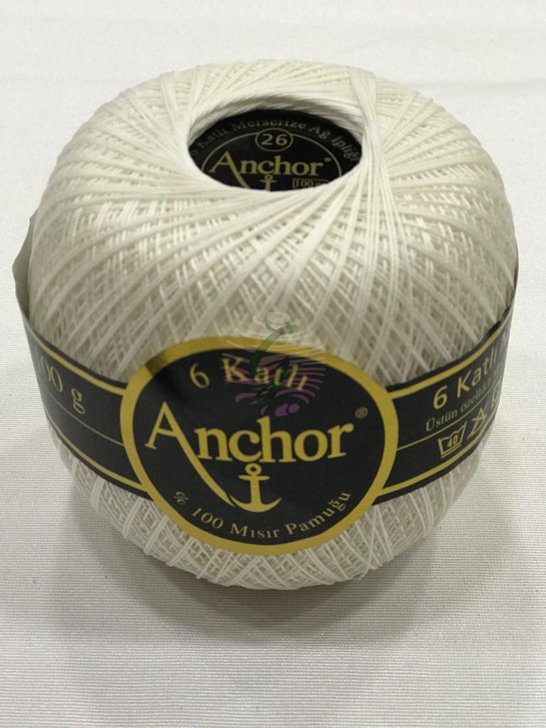 Anchor Çapa 26/6 Ağ İpliği Kırık Beyaz