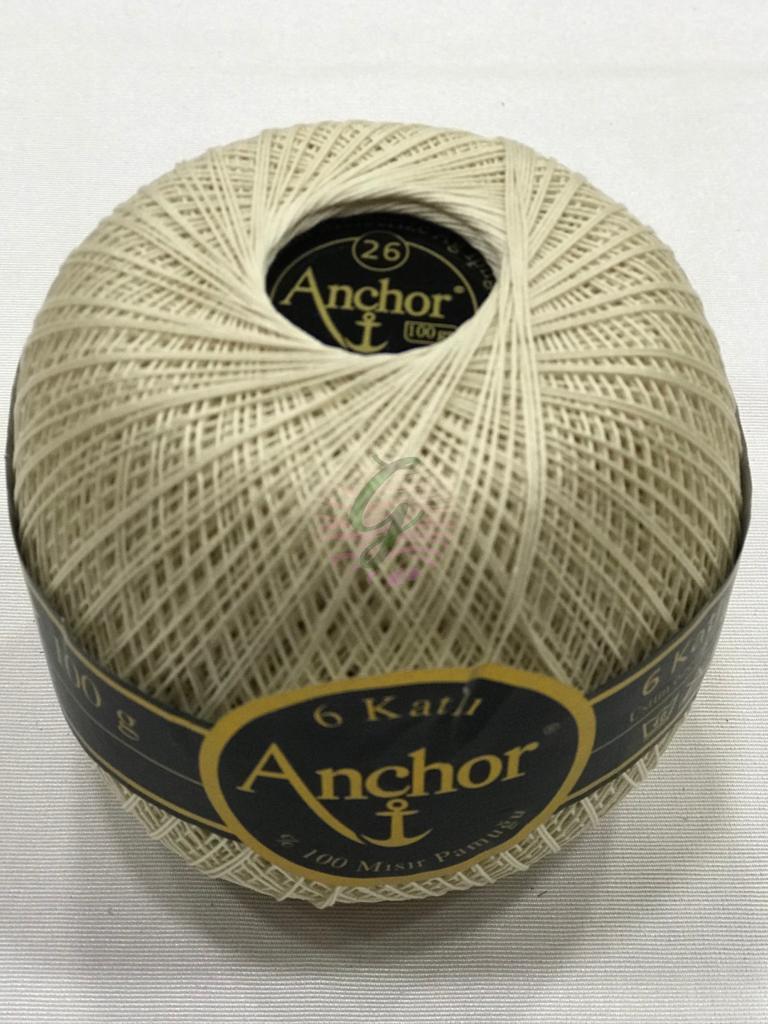 Anchor Çapa 26/6 Ağ İpliği Naturel Renk(Özel Üretim)