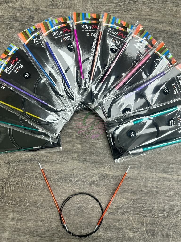 KnitPro Zing Misinalı Şiş 80 cm