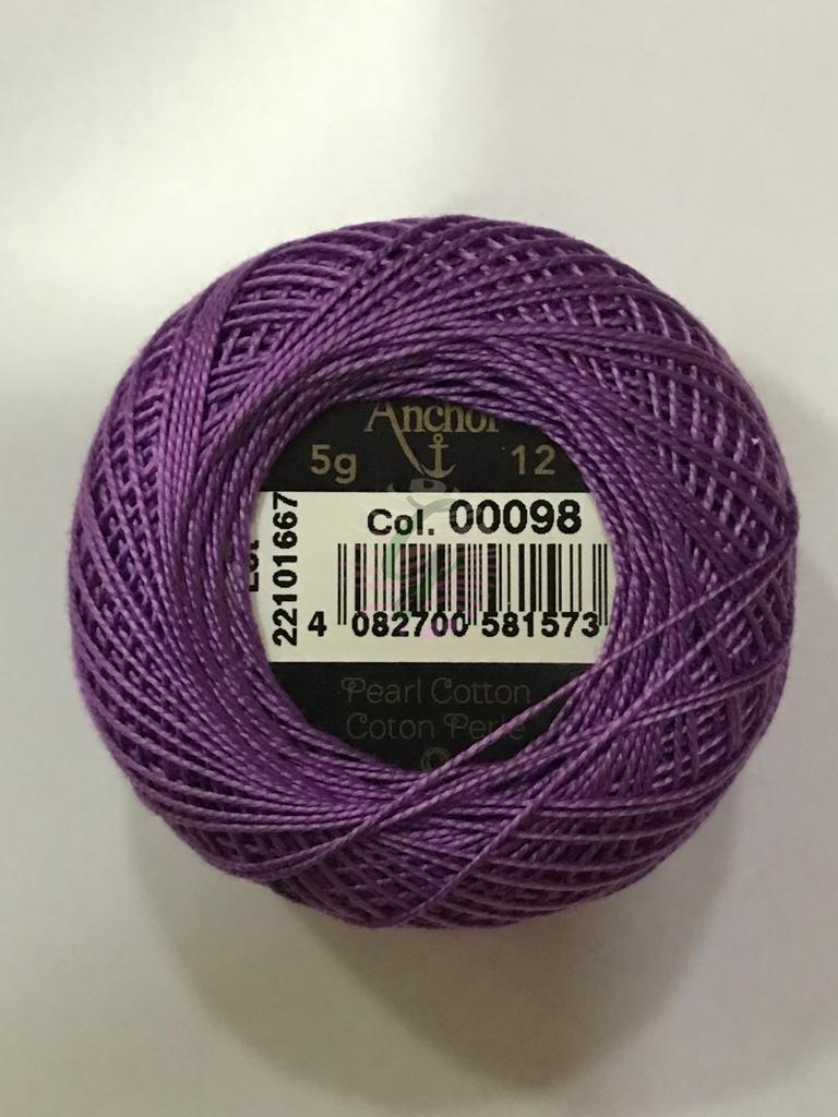 Dmc-Anchor 12 No Cotton Perle Mor,Mavi Tonları 98