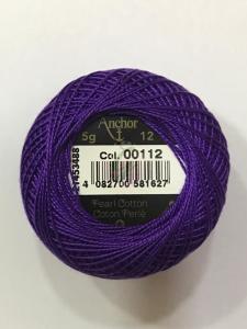 Dmc-Anchor 12 No Cotton Perle Mor,Mavi Tonları 112