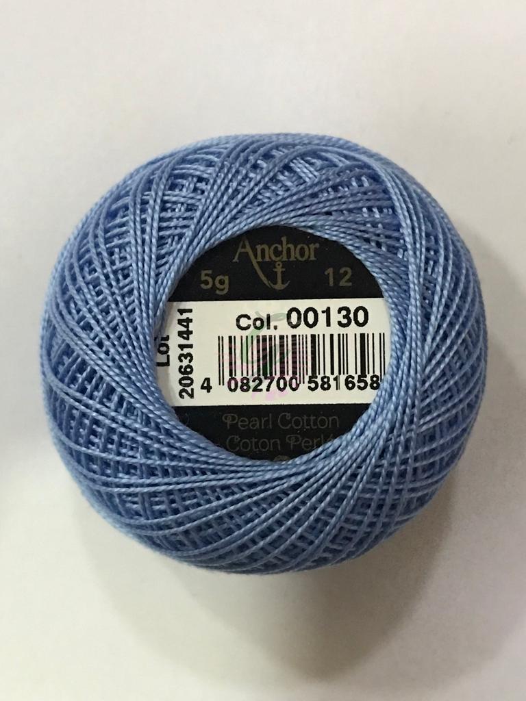 Dmc-Anchor 12 No Cotton Perle Mor,Mavi Tonları 130