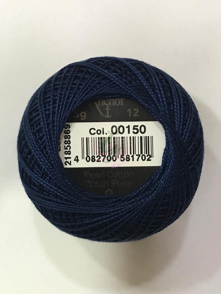 Dmc-Anchor 12 No Cotton Perle Mor,Mavi Tonları 150