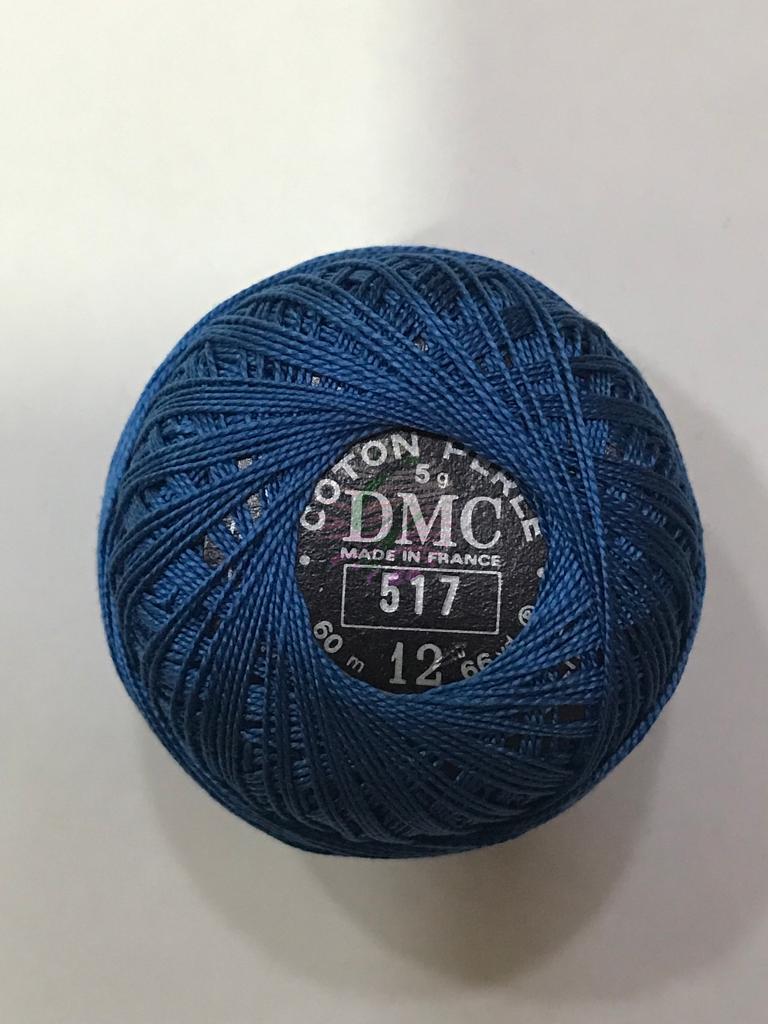 Dmc-Anchor 12 No Cotton Perle Mor,Mavi Tonları 517