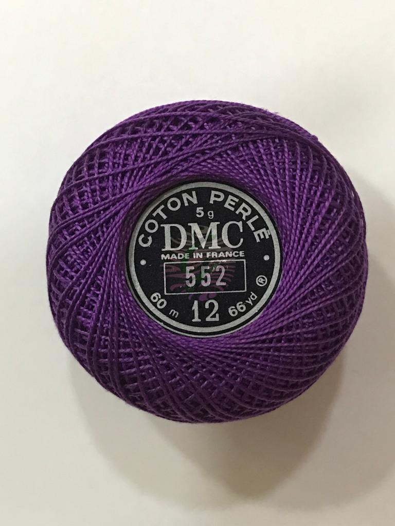Dmc-Anchor 12 No Cotton Perle Mor,Mavi Tonları 552