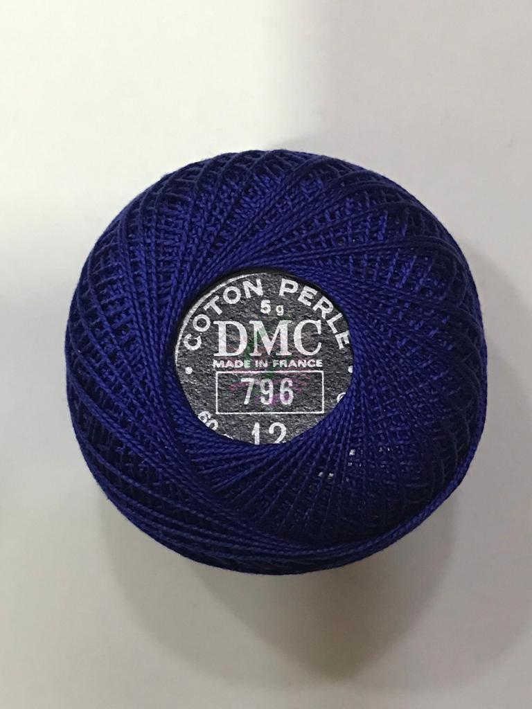 Dmc-Anchor 12 No Cotton Perle Mor,Mavi Tonları 796