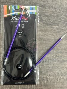 KnitPro Zing Misinalı Şiş 100 cm 3.75 mm
