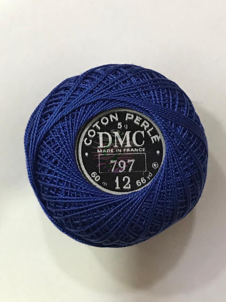 Dmc-Anchor 12 No Cotton Perle Mor,Mavi Tonları 797