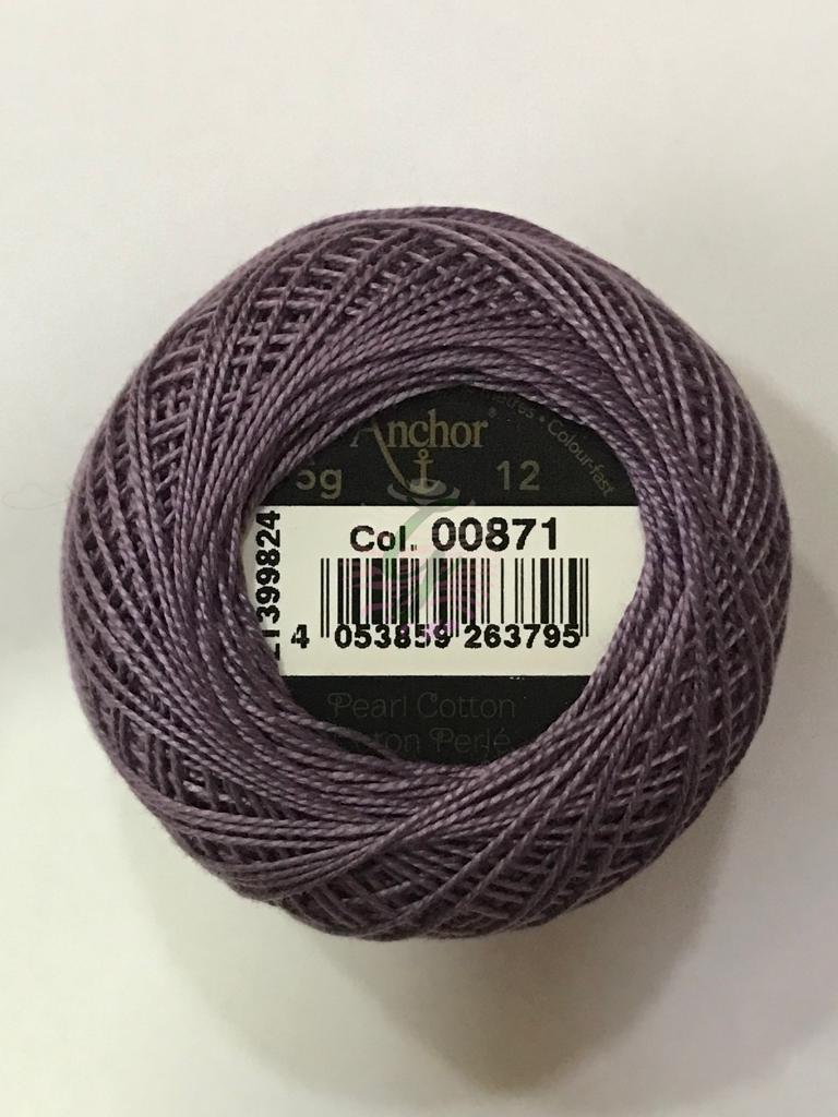 Dmc-Anchor 12 No Cotton Perle Mor,Mavi Tonları 871