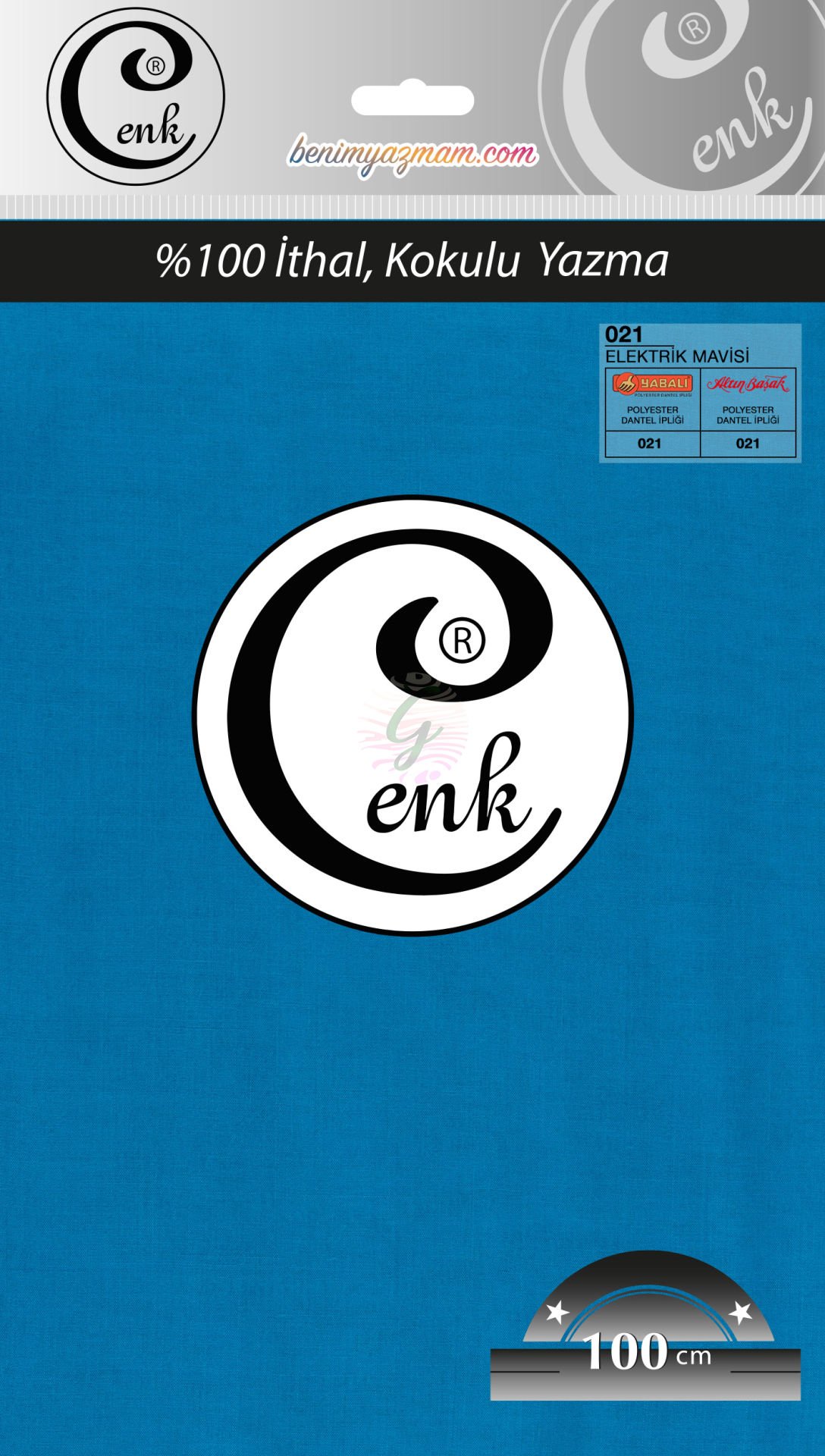 Cenk Düz Yazma 100 cm-021 Elektrik Mavisi