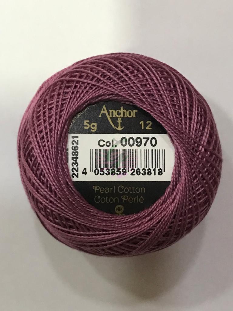 Dmc-Anchor 12 No Cotton Perle Mor,Mavi Tonları 970