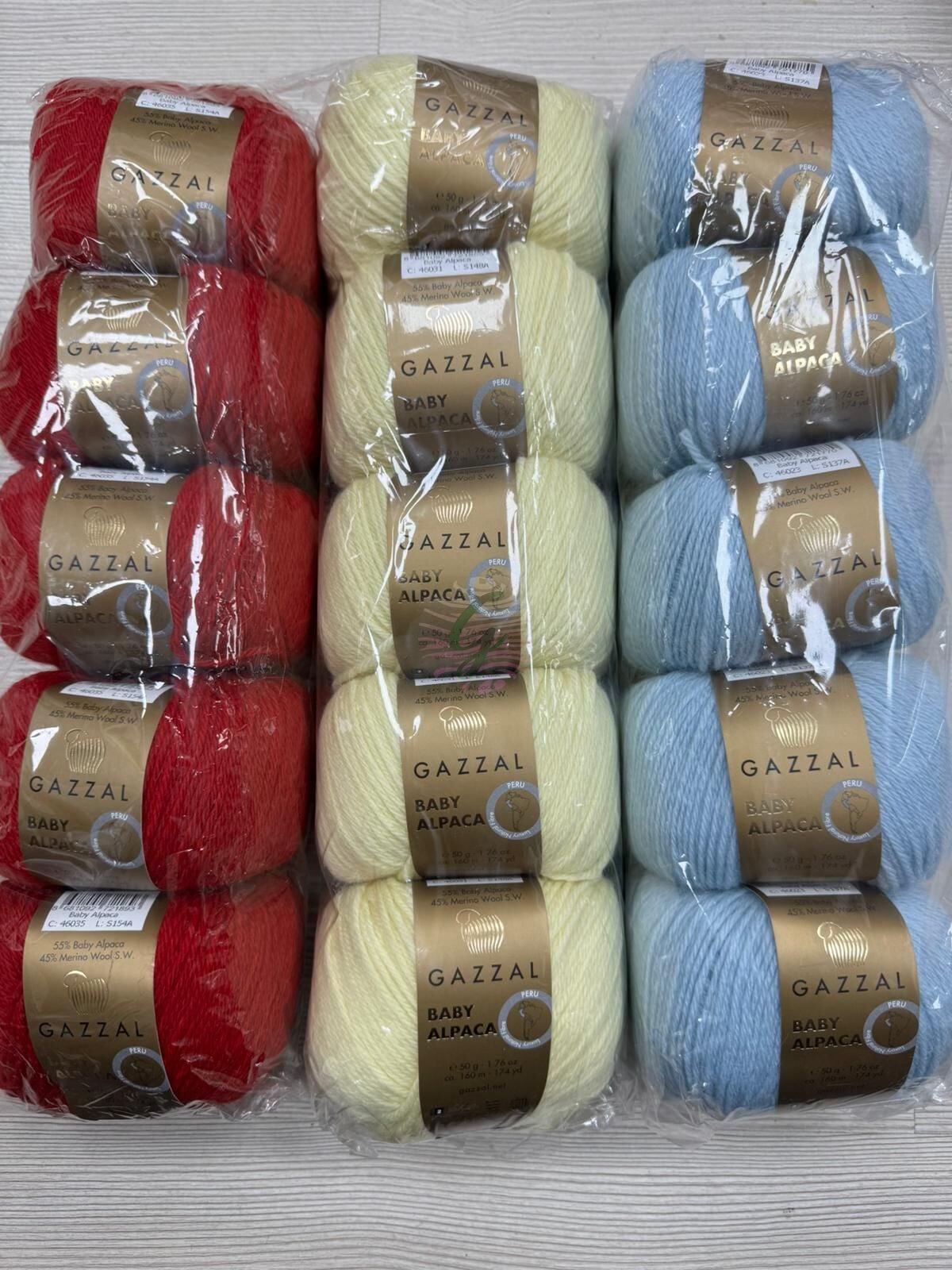 Gazzal Baby Alpaca (5 adet)-250 gr