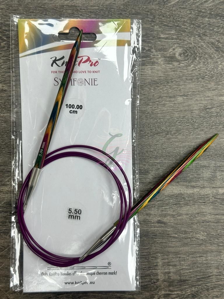 KnitPro Symfonie Misinalı Şiş 100 cm 5.50 mm