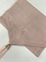 Uçları Taşlı Püsküllü  Üçgen Etamin Runner Pudra