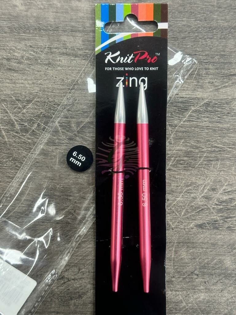 KnitPro Zing Normal Değiştirilebilir Misinalı  Şiş Ucu 6.50 mm