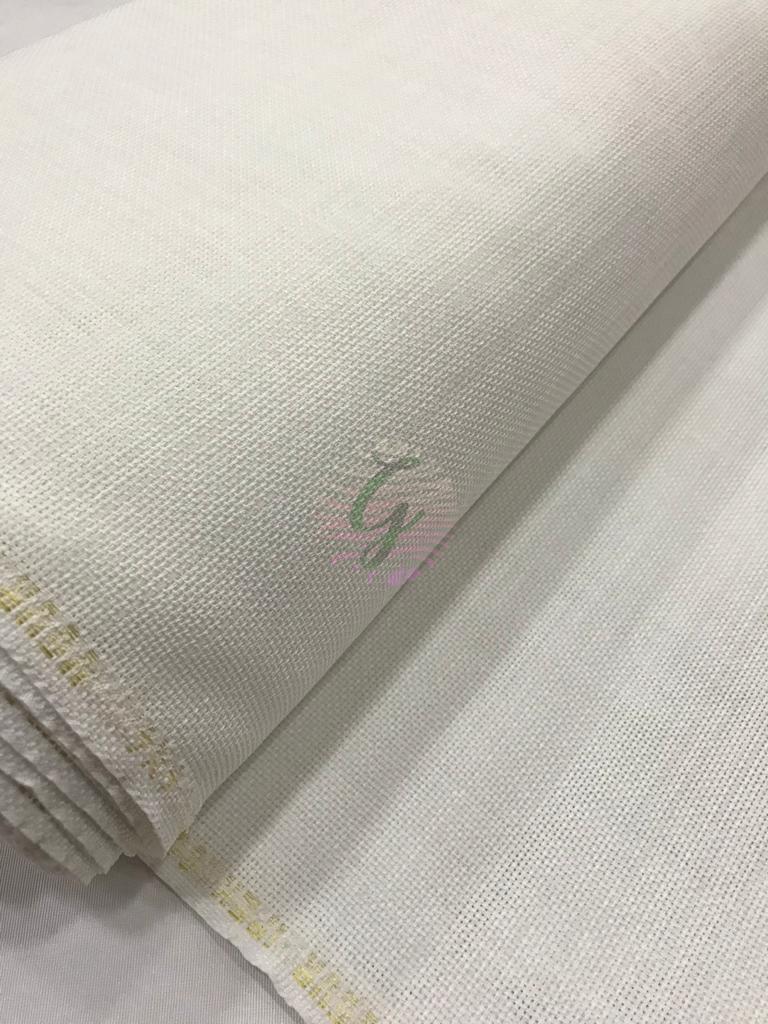 Uğur İpek Gold Linen Etamin Kumaşı No:1 Kırık Beyaz