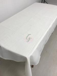 8 Kişilik Ajurlu Linen Masa Örtüsü