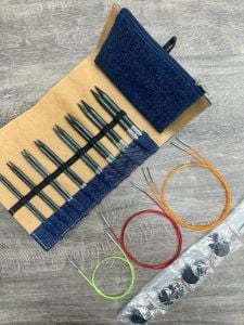 KnitPro Indıgo Wood Ahşap Değiştirilebilir Misinalı Değiştirilebilir Set 20643