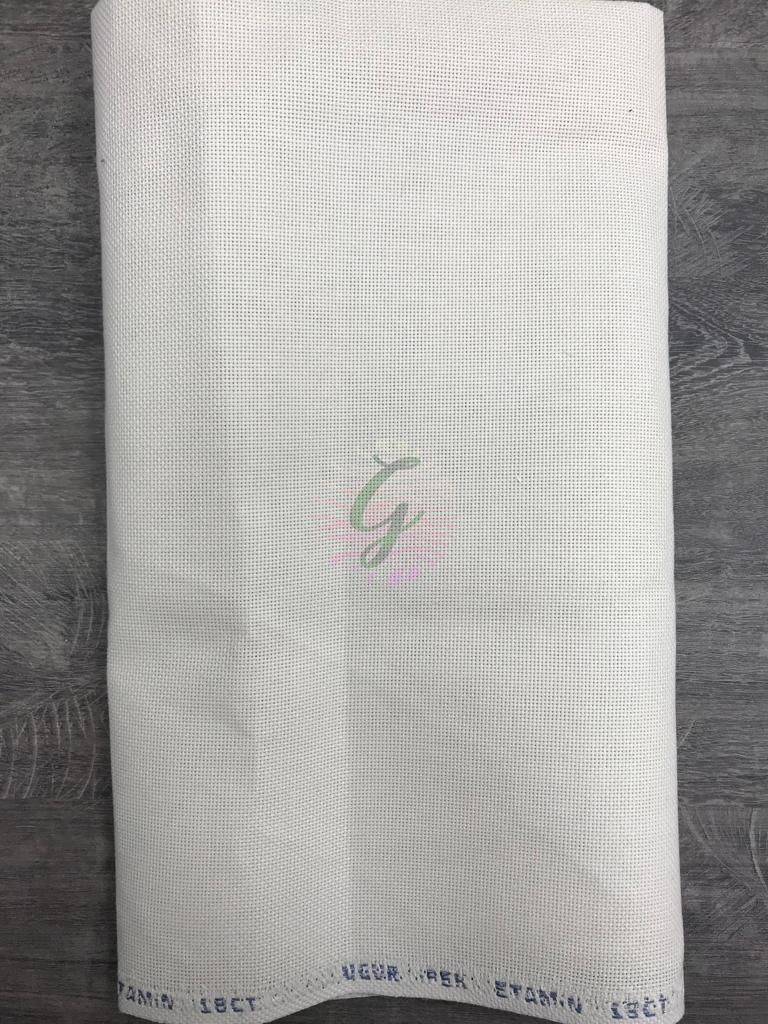 Uğur İpek 18 ct Etamin Kumaşı Ecru 60×70 cm