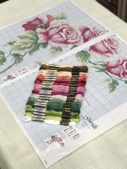 Güllü Masa Örtüsü Kiti