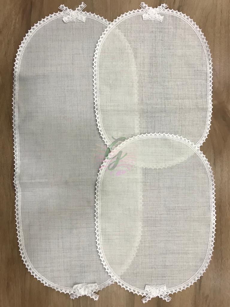 3 Parça oval oda takımı açık ecru