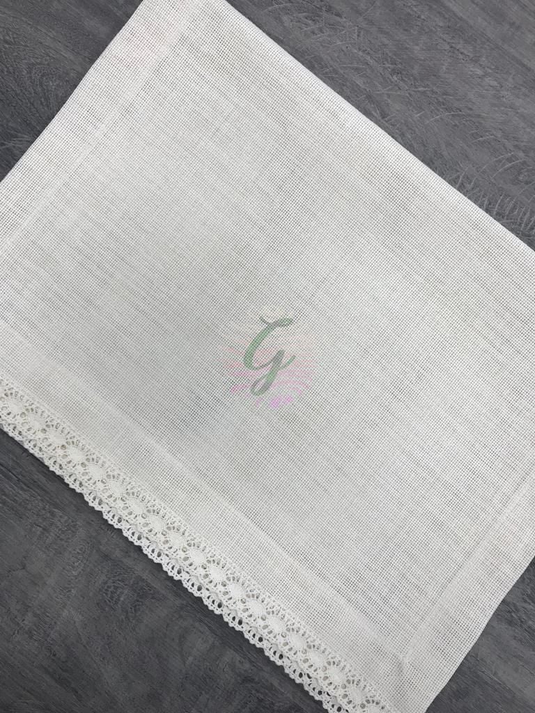 Güpürlü Etamin Runner Koyu Krem