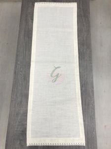 Güpürlü Etamin Runner Koyu Krem