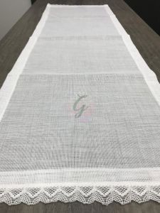 Güpürlü Etamin Runner Beyaz